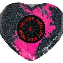 POISON LOVE BOMB Skulls Heart [Pink & Black] | BATH BOMB -Wixcraft Candles shop Beserk bombs black pink heart 700x700