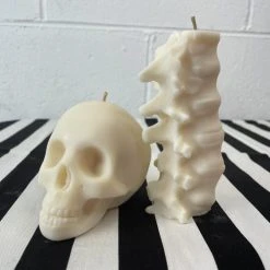 THE BLACKENED TEETH Gothic Homewares Spine [Ivory] | SCENTED CANDLE -Wixcraft Candles shop IMG 5901 66b20a94 f5bc 460b a3bf 8a5d7b2f924b 700x700