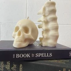 THE BLACKENED TEETH Gothic Homewares Spine [Ivory] | SCENTED CANDLE -Wixcraft Candles shop IMG 5905 124567ea d369 4060 a9f9 e78059209555 700x700