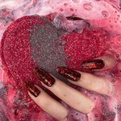POISON LOVE BOMB Skulls Heart [Purple & Red] | BATH BOMB