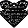 ALCHEMY GOTHIC Cats Heart | CERAMIC TRIVET*