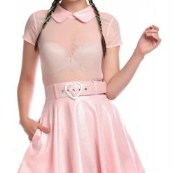 COLLECTIF Kawaii Adore Glitter [Pink] | SKATER DRESS