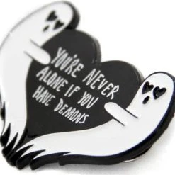 ECTOGASM Ghosts You're Never Alone If You Have Demons | GHOST ENAMEL PIN -Wixcraft Candles shop ectogasm youre never alone if you have demons ghost enamel pin 5 5d4a108d 8238 4d04 b697 356e4e8fae0f 700x700