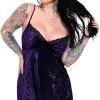 FOXBLOOD Valentines Lingerie [Midnight Purple Velvet] | SLIP DRESS*