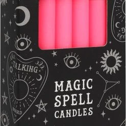 MAGIC SPELL CANDLES Gothic Homewares Pink Friendship Spell | CANDLES [PACK OF 12]
