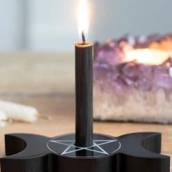 GOTHIC GIFTS Gothic Homewares Triple Moon | SPELL CANDLE HOLDER