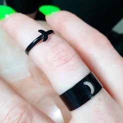 HELLBOUND Mens Accessories Crescent Moon | RING SET -Wixcraft Candles shop hellbound crescent moon ring set 1 dc014cb4 a055 4bd3 bd21 2b57e52edd46 700x700