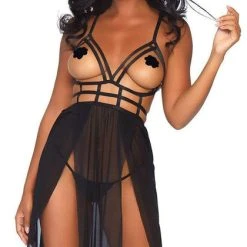 LEG AVENUE Burlesque Yours Always [Open Cup] | GOWN SET -Wixcraft Candles shop leg avenue cage strap open bodice maxi dress 1 651fd304 a918 44a7 b3be f5cab3f87bdd 700x700