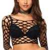 LEG AVENUE Burlesque Gimme More Net [Black] | CROP TOP