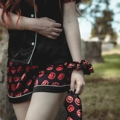 LIVELY GHOSTS Halloween Nocturnal Autumn | SLEEPWEAR SET` -Wixcraft Candles shop lively ghosts nocturnal autumn sleepwear set 11 700x700