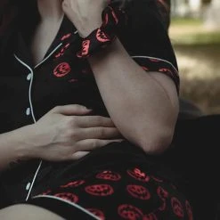 LIVELY GHOSTS Halloween Nocturnal Autumn | SLEEPWEAR SET` -Wixcraft Candles shop lively ghosts nocturnal autumn sleepwear set 15 700x700