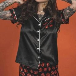 LIVELY GHOSTS Halloween Nocturnal Autumn | SLEEPWEAR SET` -Wixcraft Candles shop lively ghosts nocturnal autumn sleepwear set 1 700x700