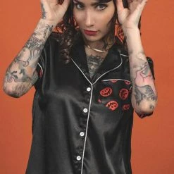 LIVELY GHOSTS Halloween Nocturnal Autumn | SLEEPWEAR SET` -Wixcraft Candles shop lively ghosts nocturnal autumn sleepwear set 2 700x700