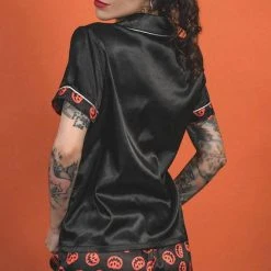 LIVELY GHOSTS Halloween Nocturnal Autumn | SLEEPWEAR SET` -Wixcraft Candles shop lively ghosts nocturnal autumn sleepwear set 6 700x700