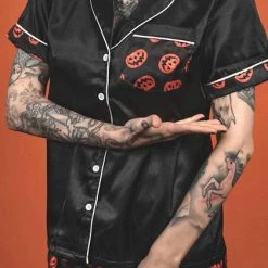 LIVELY GHOSTS Halloween Nocturnal Autumn | SLEEPWEAR SET` -Wixcraft Candles shop lively ghosts nocturnal autumn sleepwear set 7 700x700