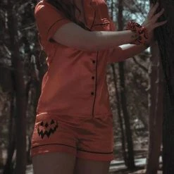 LIVELY GHOSTS Halloween Samhain Sleepwalker | SLEEPWEAR SET` -Wixcraft Candles shop lively ghosts samhain sleepwalker sleepwear set 17 700x700