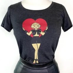 MISCHIEF MADE Pin-up Prisoner Of Love [Vintage Black] | T-SHIRT* -Wixcraft Candles shop mischief made prisoner of love vintage black t shirt 2 ce3a6f08 f84c 4126 8a34 92989b0a3052 700x700