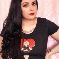 MISCHIEF MADE Pin-up Prisoner Of Love [Vintage Black] | T-SHIRT*