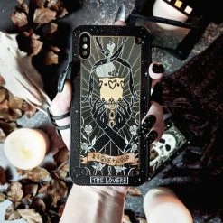 ROGUE AND WOLF Valentines The Lovers Tarot [Gold] | PHONE CASE -Wixcraft Candles shop rogue and wolf the lovers tarot gold phone case 3 eff07c76 537e 45d3 9ea7 47458f9441bc 700x700