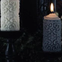 THE BLACKENED TEETH Gothic Homewares Mildred Gothic Pillar | CANDLE