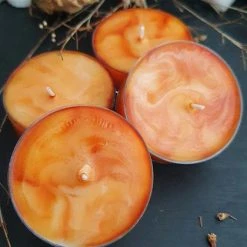 WIXCRAFT CANDLES Gothic Homewares Pumpkin & Pecan Pie | MAXI TEALIGHTS [4 Pack]